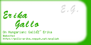 erika gallo business card